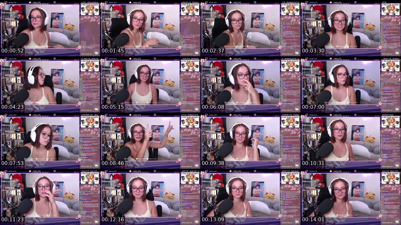 Contact-sheet preview of MytsuScarlet's Twitch recording