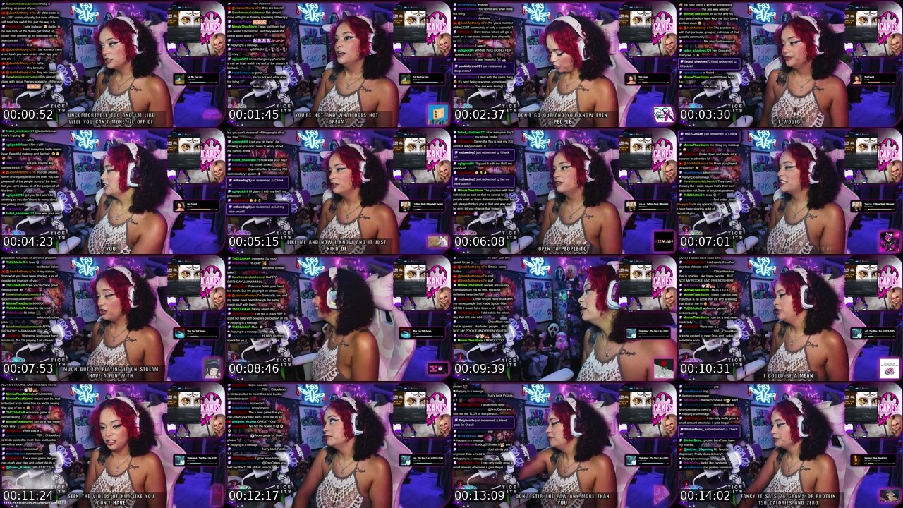 Contact-sheet preview of 0reoCakes's Twitch recording