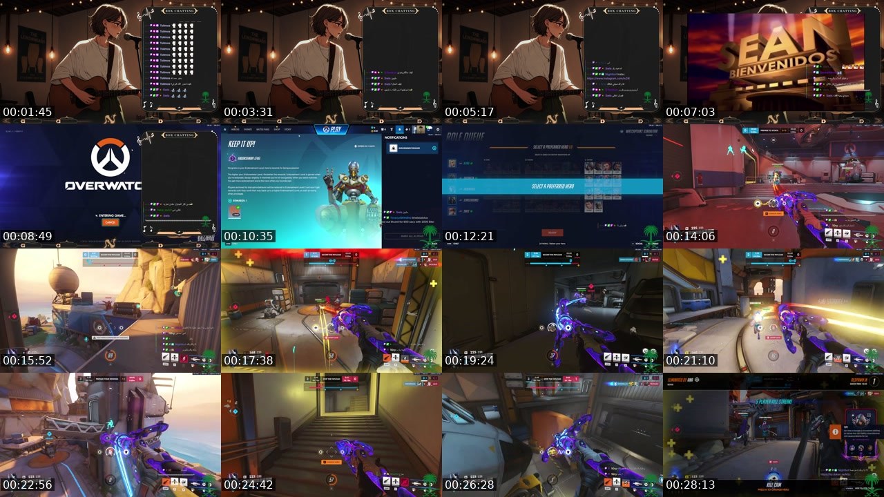 Contact-sheet preview of Njmh's Twitch recording