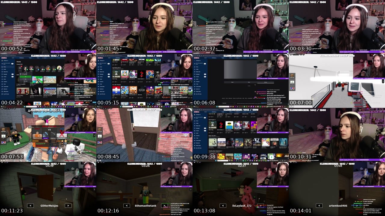 Contact-sheet preview of OmaScheetReet's Twitch recording