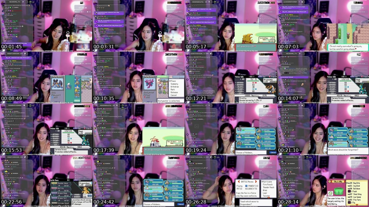 Contact-sheet preview of baebyKK's Twitch recording