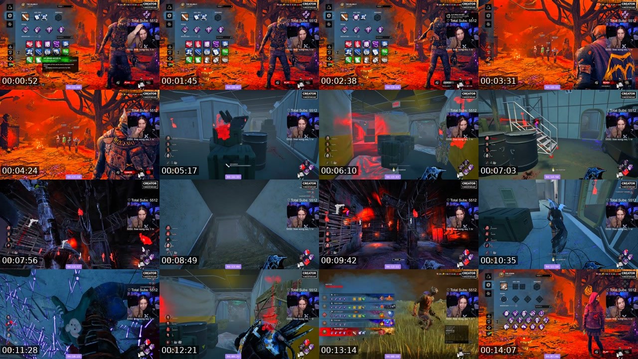 Contact-sheet preview of ZHER's Twitch recording