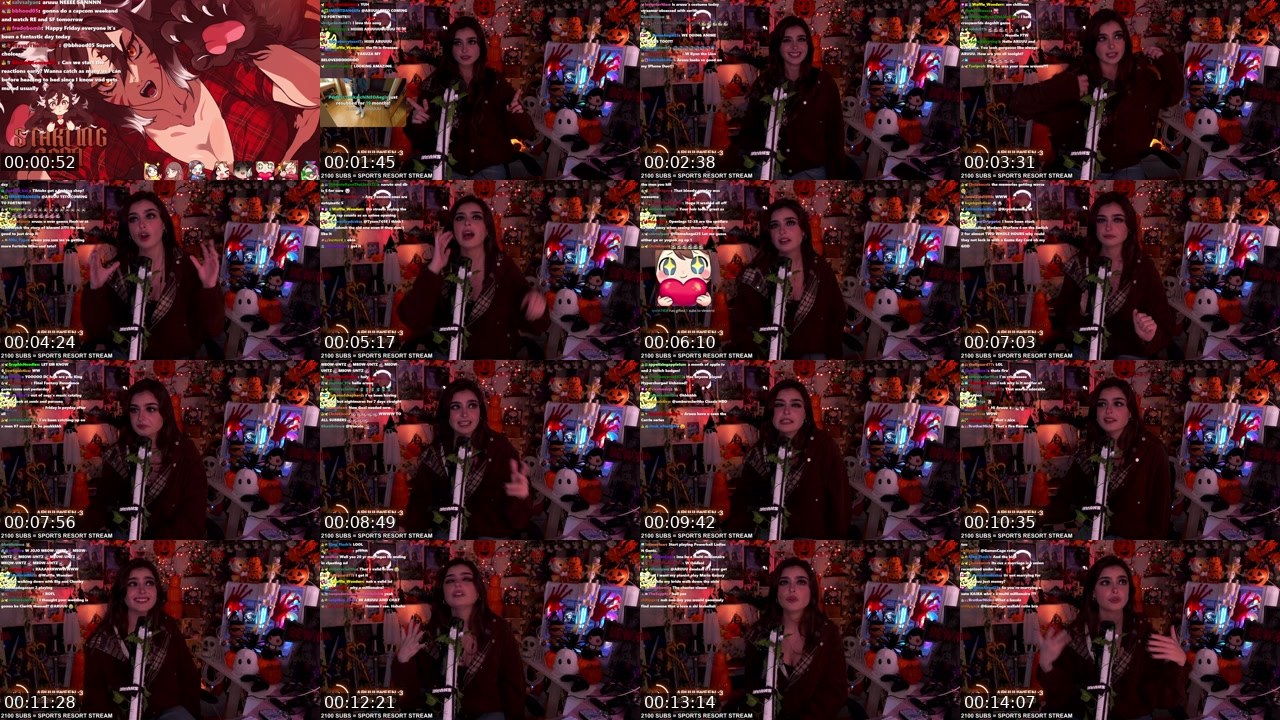 Contact-sheet preview of ARUUU's Twitch recording