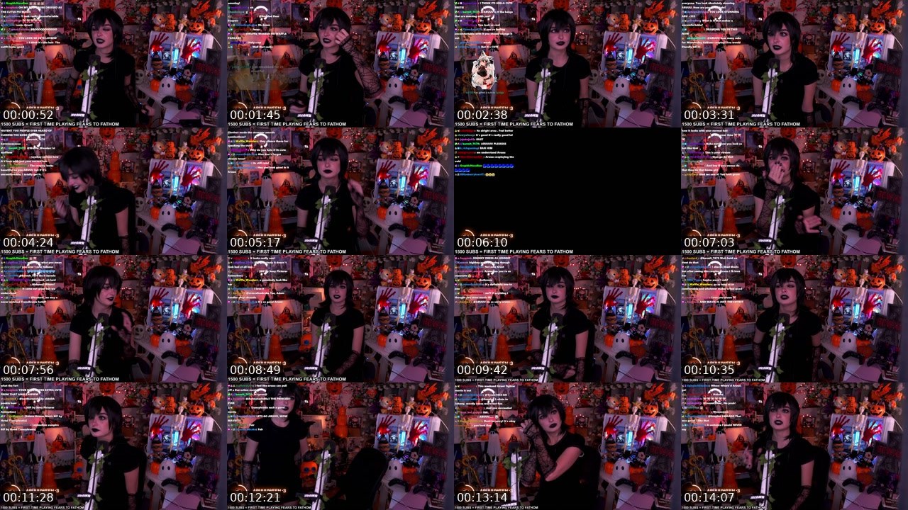 Contact-sheet preview of ARUUU's Twitch recording
