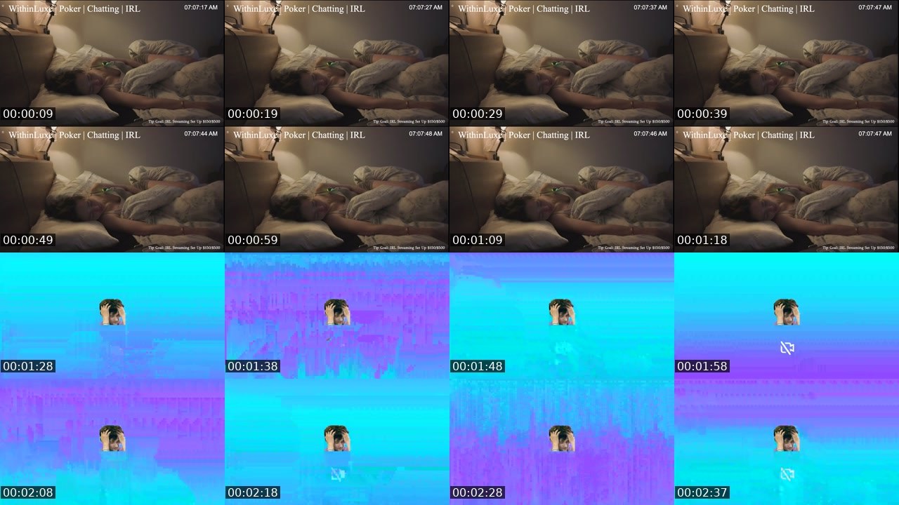 Contact-sheet preview of WithinLuxe's Twitch recording