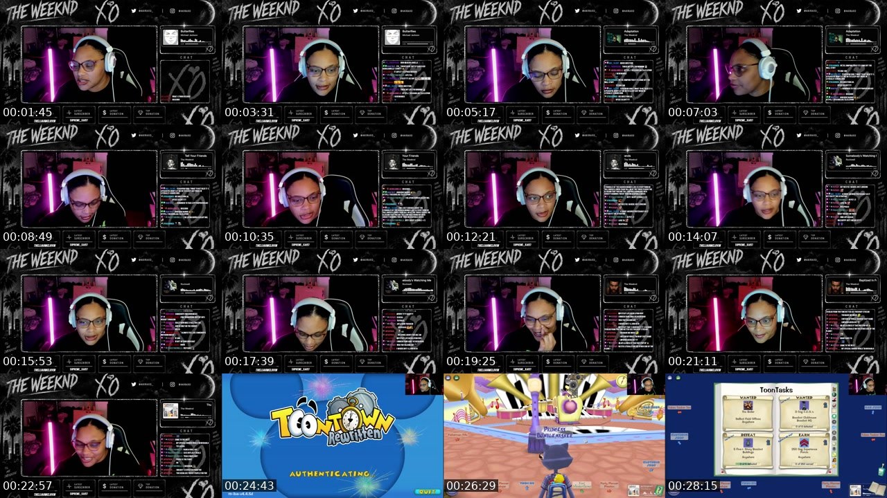 Contact-sheet preview of Akirajanelle's Twitch recording
