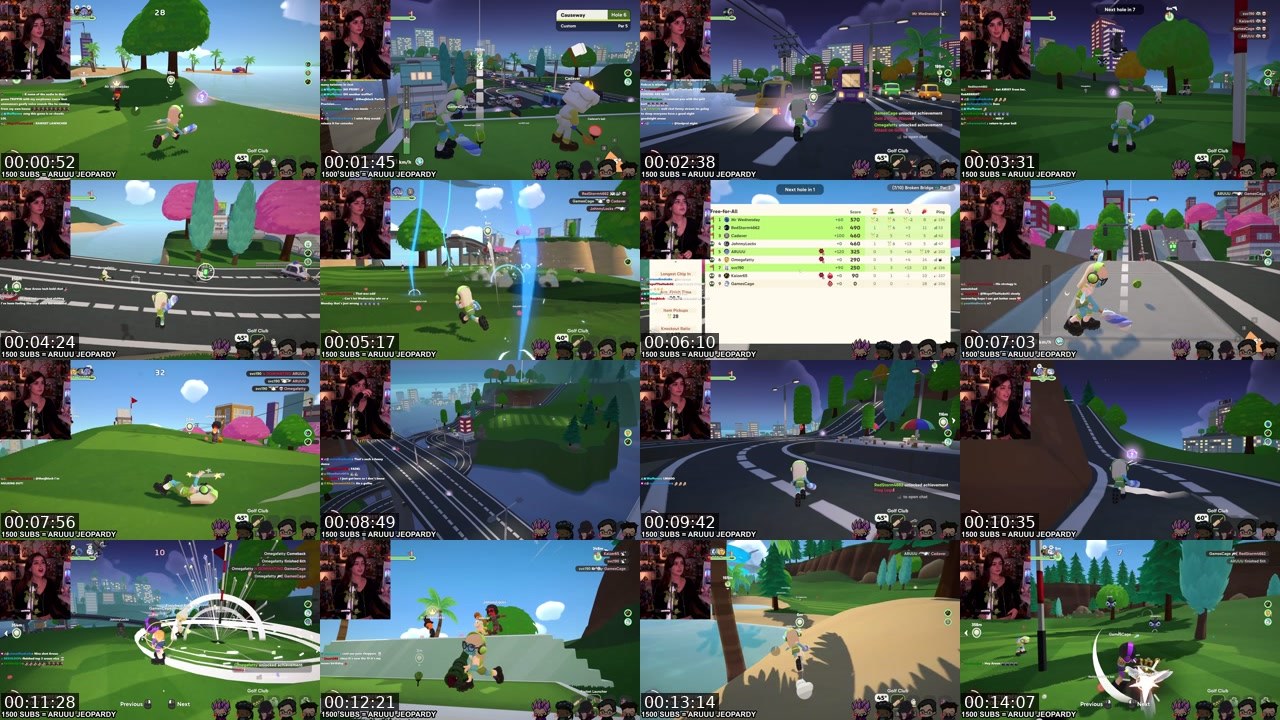 Contact-sheet preview of ARUUU's Twitch recording