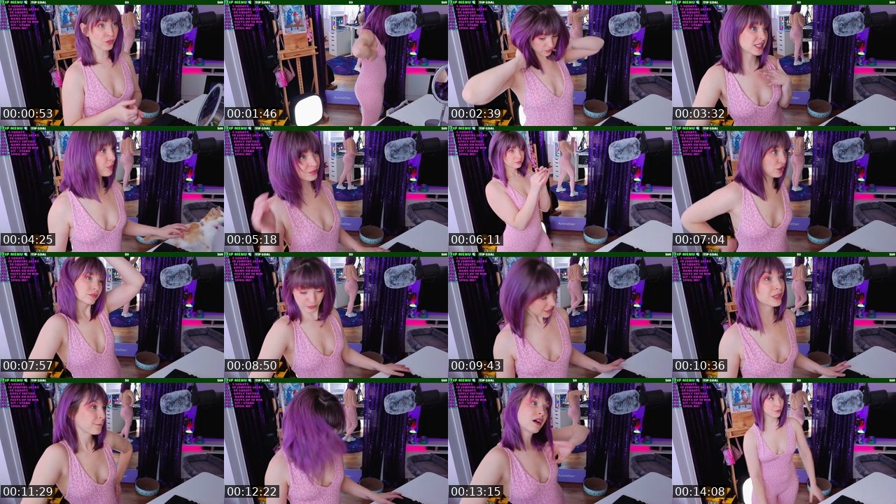Contact-sheet preview of AuroraStarr's Twitch recording