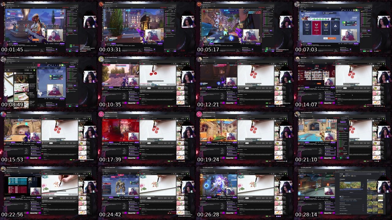 Contact-sheet preview of DevilishNancy's Twitch recording