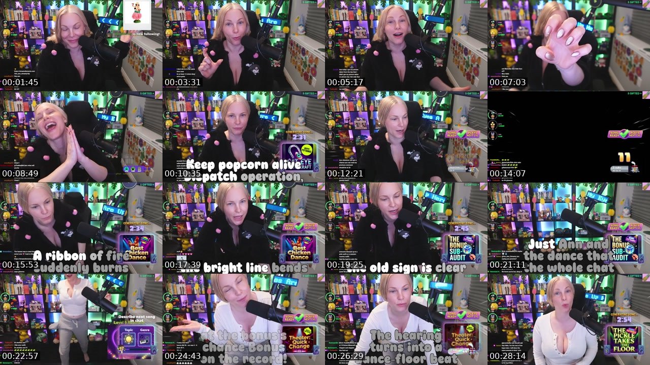 Contact-sheet preview of Hot_Ann_Streamy's Twitch recording