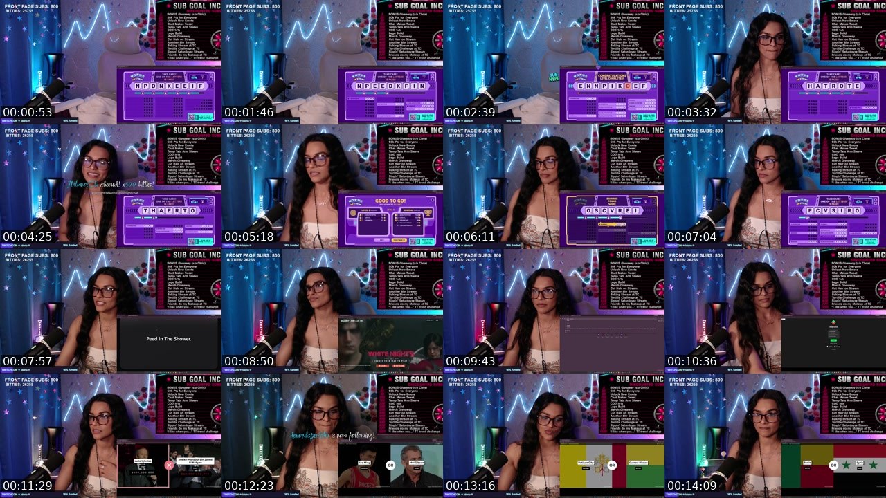 Contact-sheet preview of BGwinks's Twitch recording