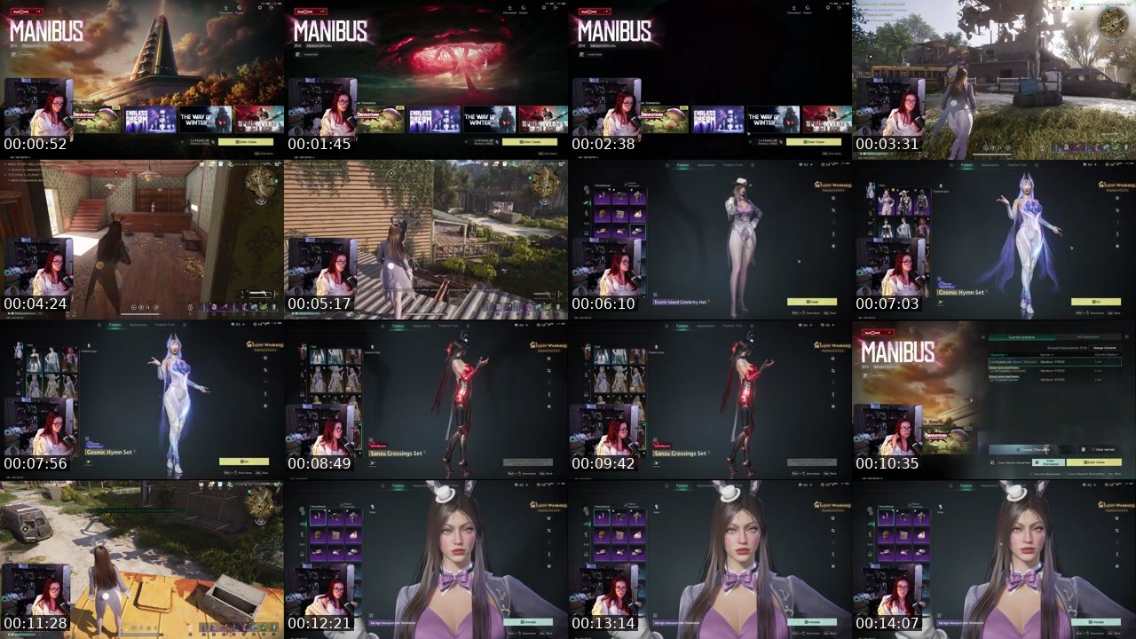 Contact-sheet preview of Bunnii_AFK's Twitch recording