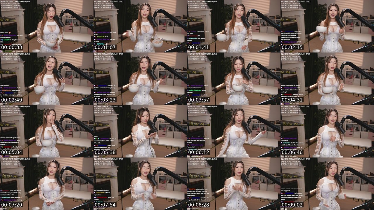 Contact-sheet preview of LillieNue's Twitch recording