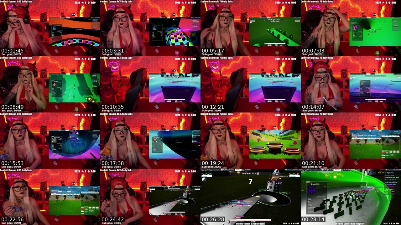 Contact-sheet preview of MissPurple's Twitch recording