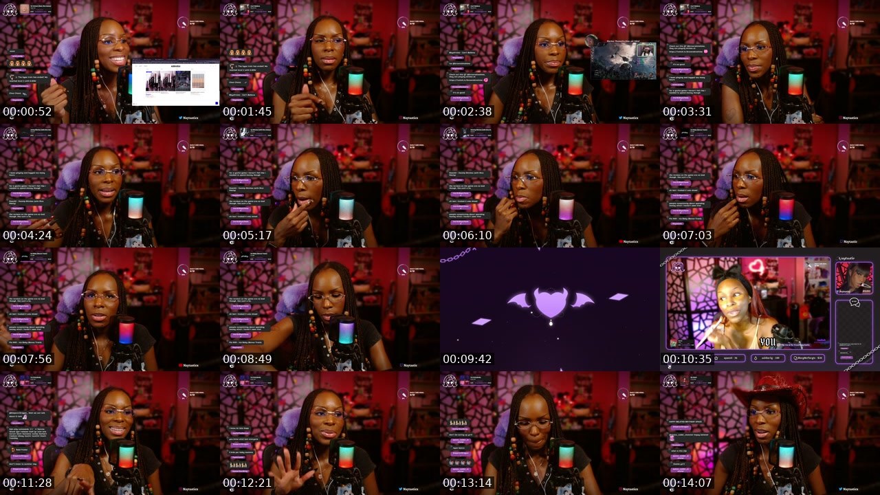 Contact-sheet preview of Naytastic's Twitch recording