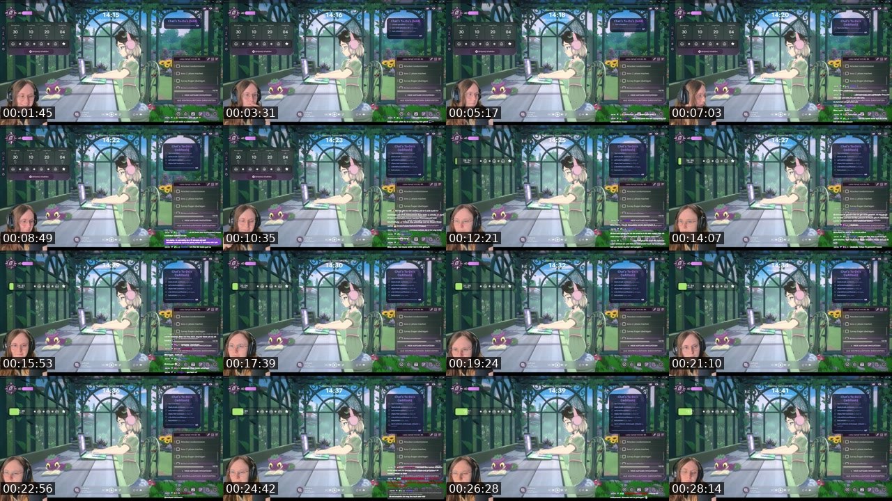 Contact-sheet preview of LalaLetsplala's Twitch recording