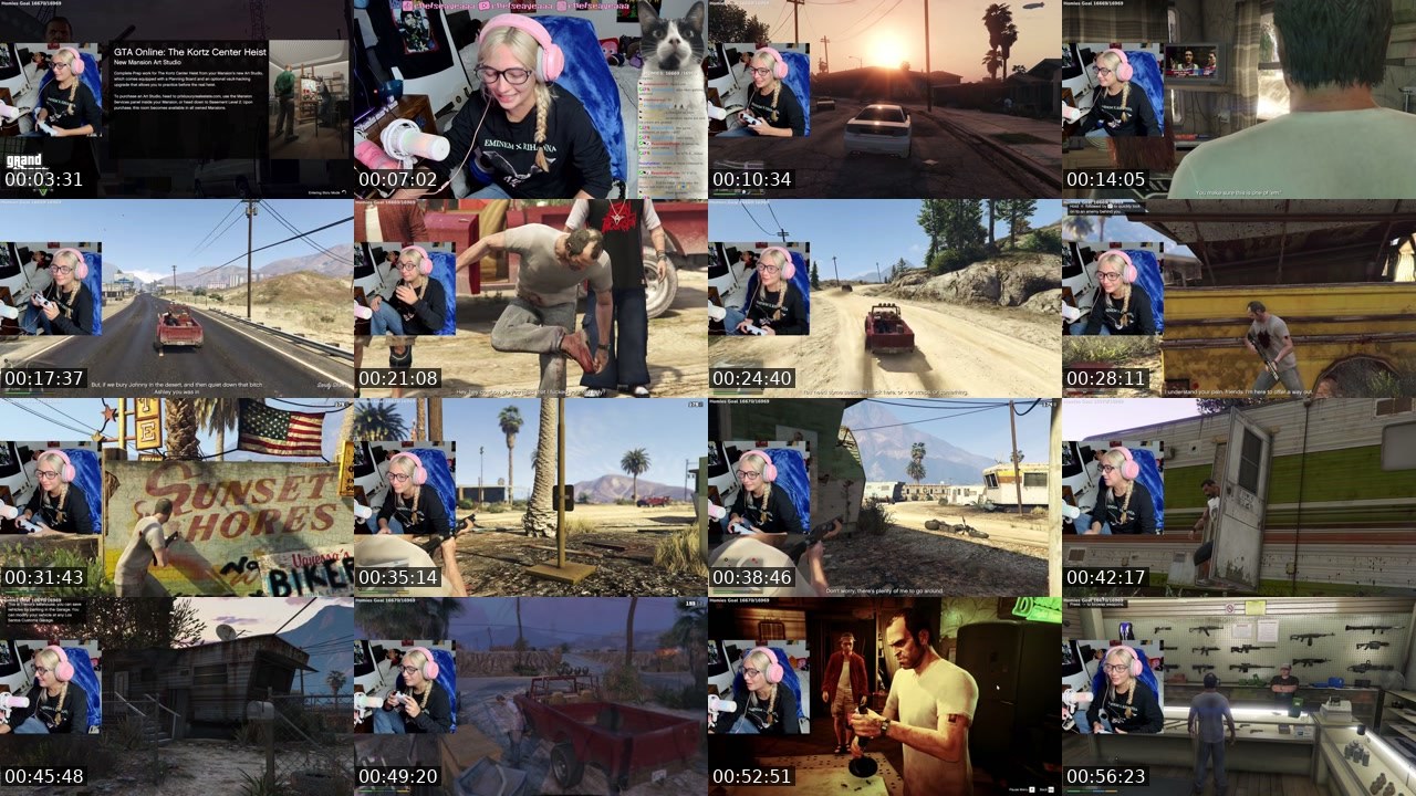 Contact-sheet preview of chelseayea's Twitch recording