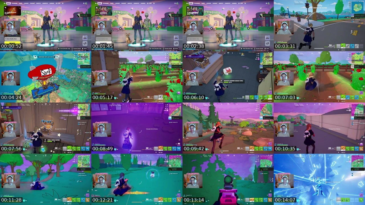 Contact-sheet preview of DatsSpicy's Twitch recording