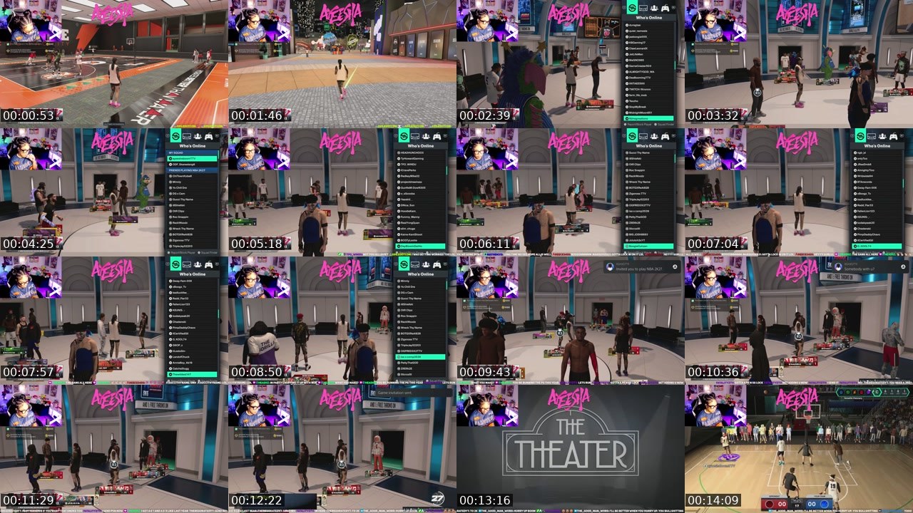 Contact-sheet preview of Ayeeshaboom's Twitch recording