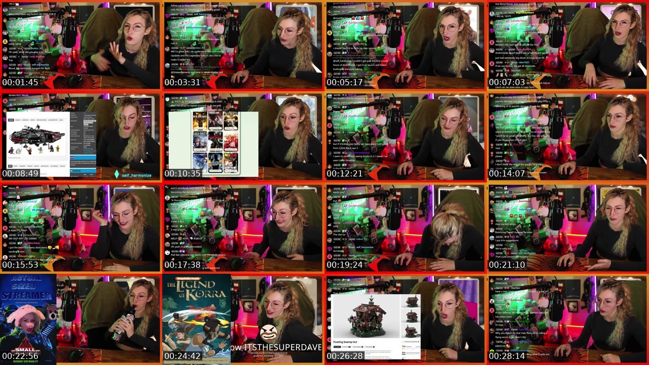 Contact-sheet preview of RareGangster's Twitch recording