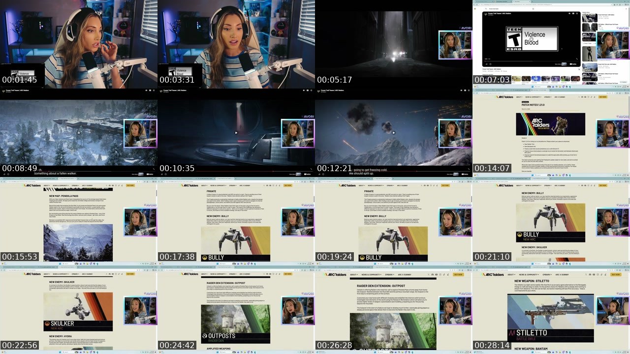 Contact-sheet preview of Avori's Twitch recording