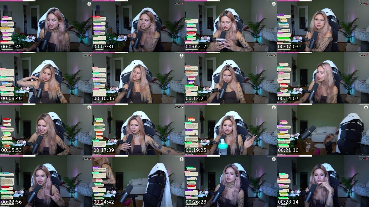 Contact-sheet preview of almostfeline's Twitch recording