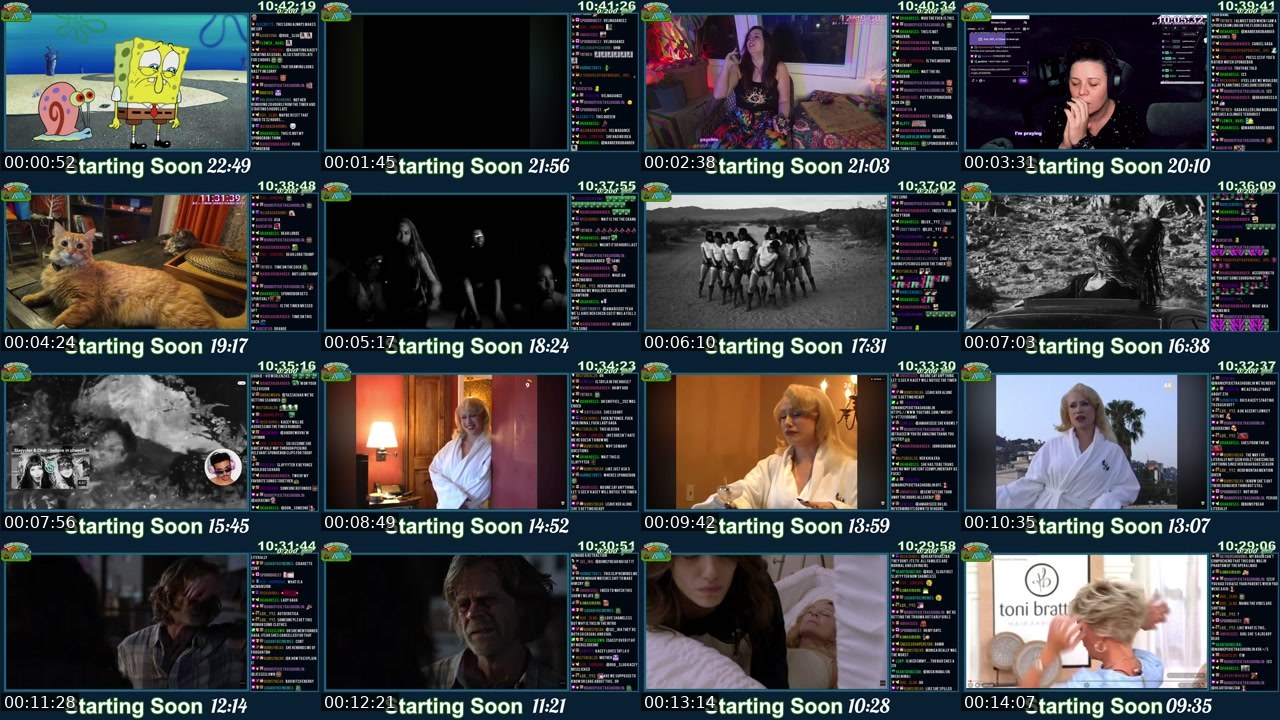 Contact-sheet preview of Kaceytron's Twitch recording