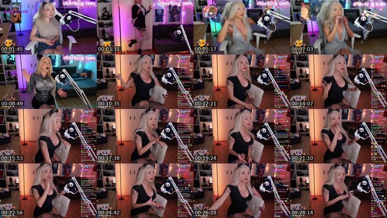 Contact-sheet preview of Aryssa614's Twitch recording