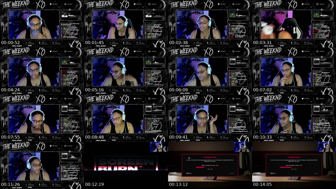 Contact-sheet preview of Akirajanelle's Twitch recording