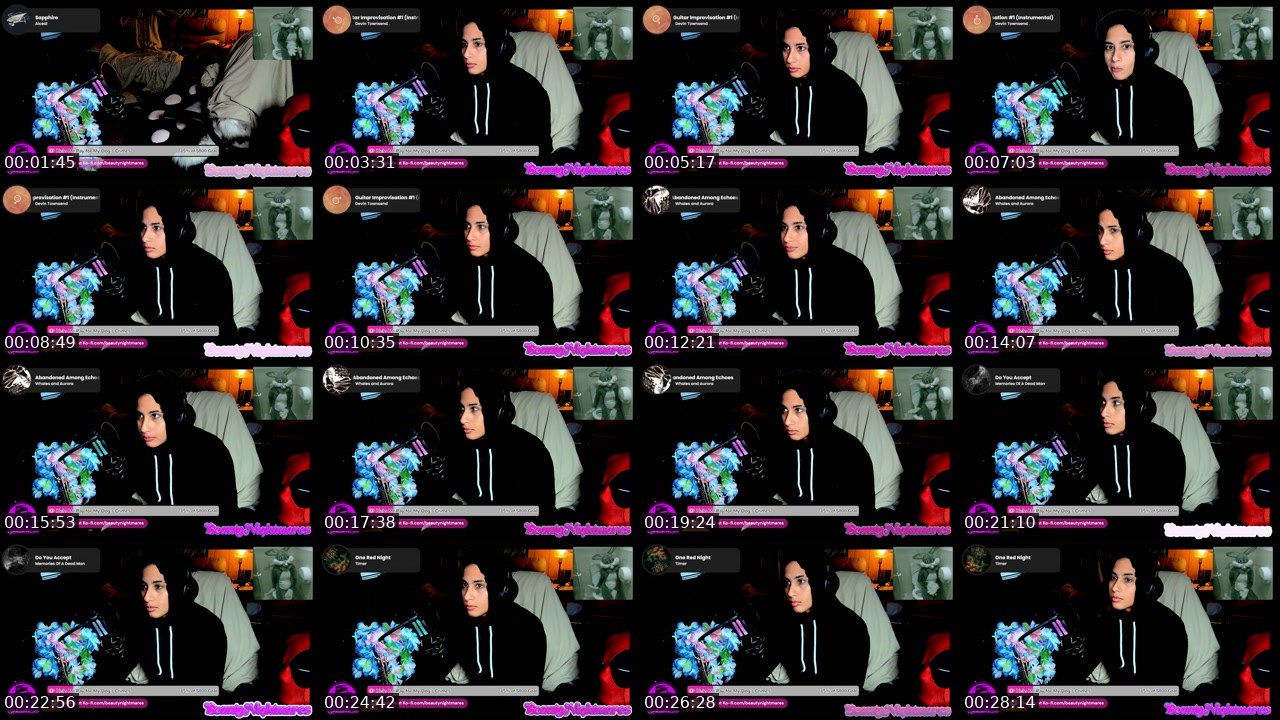 Contact-sheet preview of Beauty_Nightmares's Twitch recording