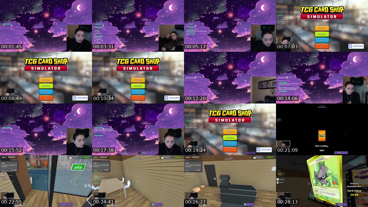 Contact-sheet preview of AtomicHuskie's Twitch recording