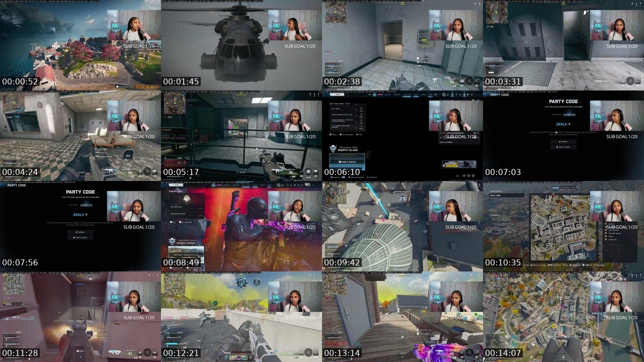 Contact-sheet preview of bubbles633's Twitch recording