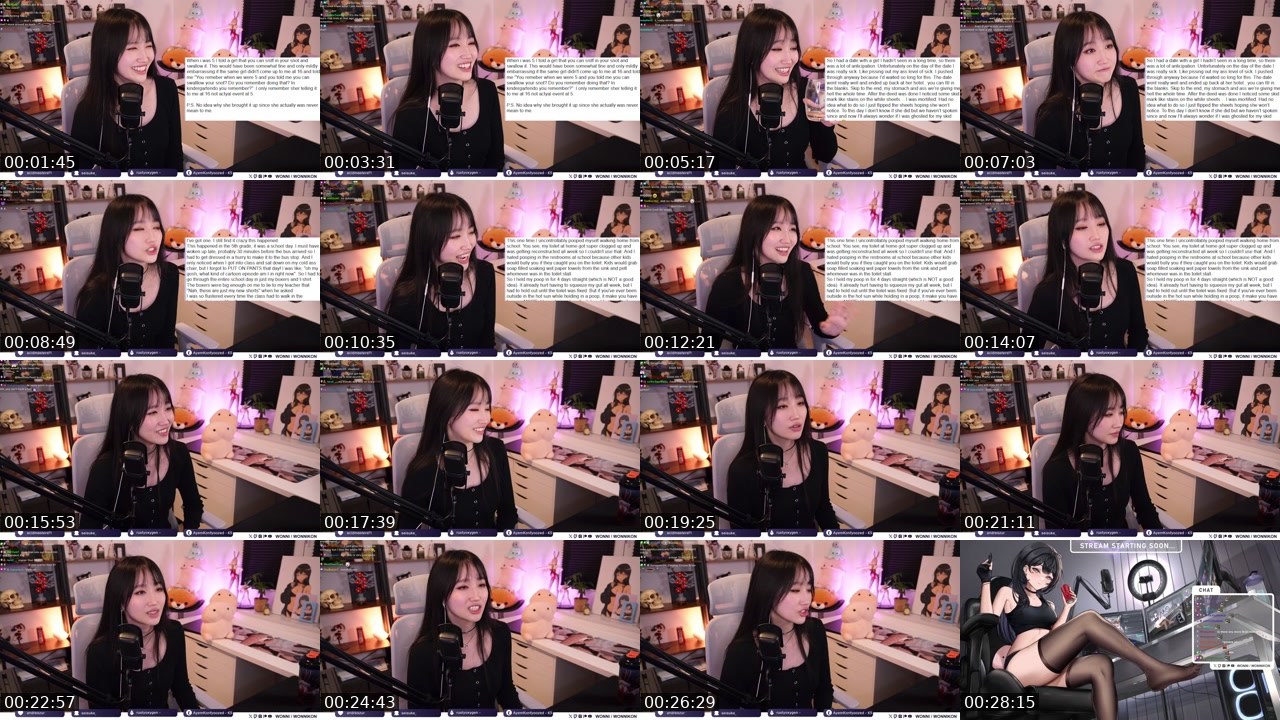 Contact-sheet preview of Wonni's Twitch recording