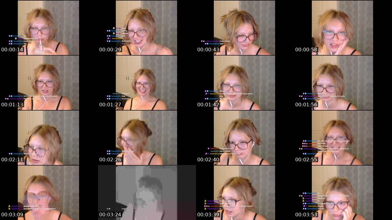 Contact-sheet preview of jadefaeriee's Twitch recording