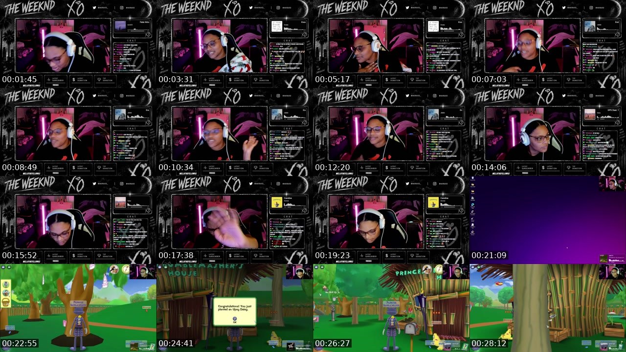 Contact-sheet preview of Akirajanelle's Twitch recording