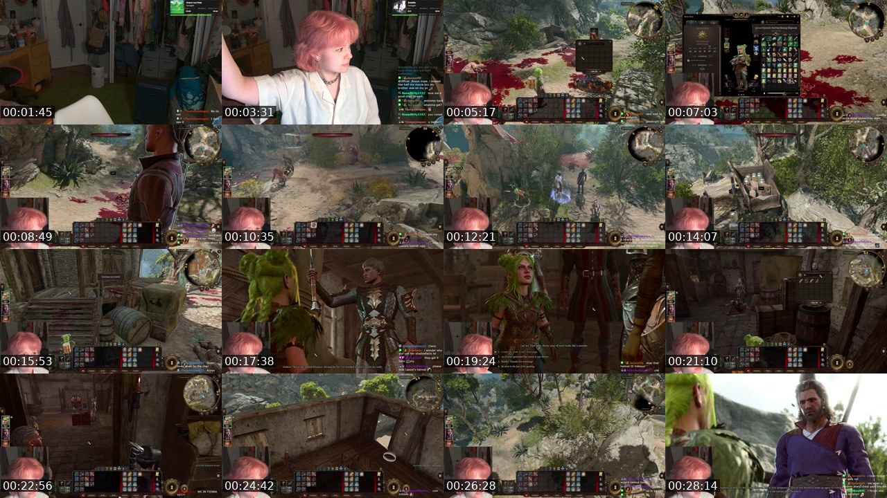 Contact-sheet preview of urlaurd's Twitch recording