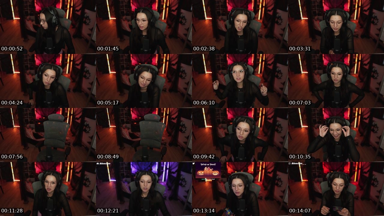 Contact-sheet preview of Bisscute's Twitch recording