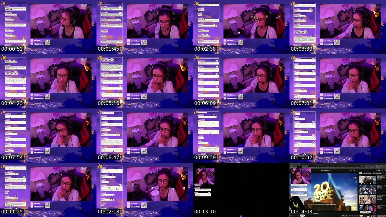 Contact-sheet preview of aelsan__'s Twitch recording