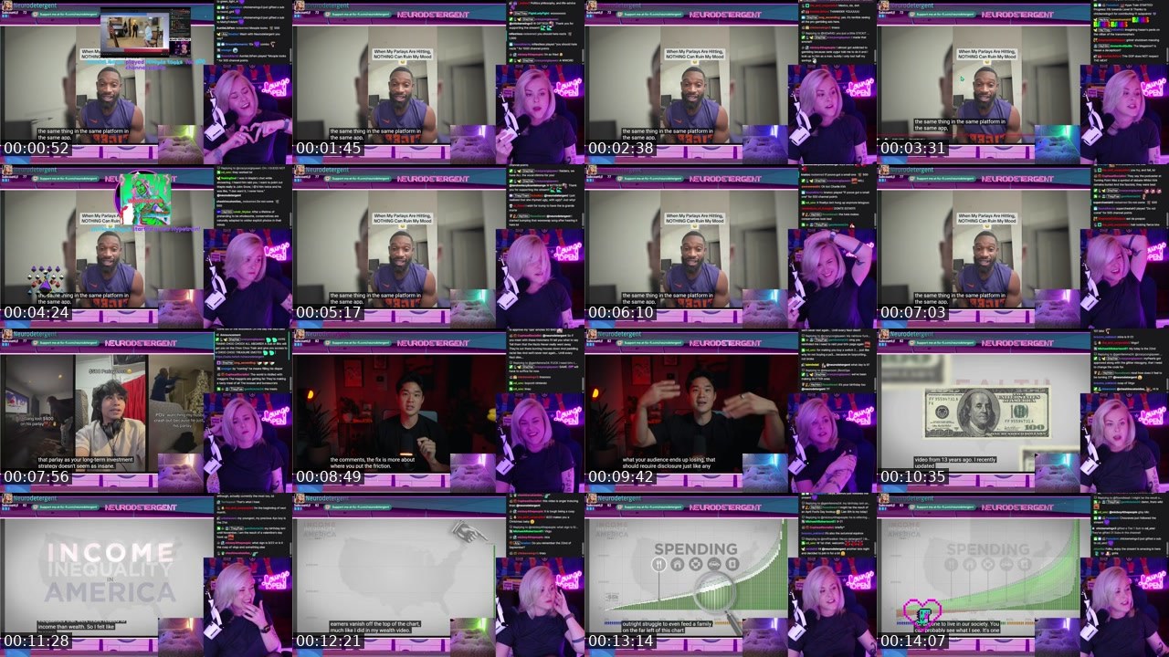 Contact-sheet preview of neurodetergent's Twitch recording