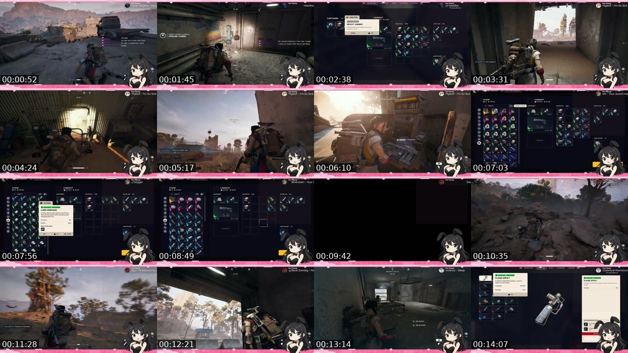 Contact-sheet preview of abyssalbunnie's Twitch recording