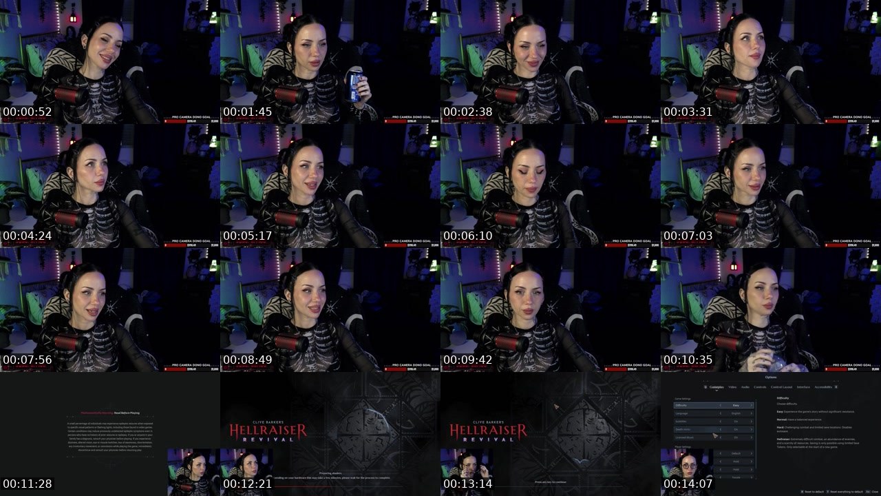 Contact-sheet preview of ImNikklePickle's Twitch recording