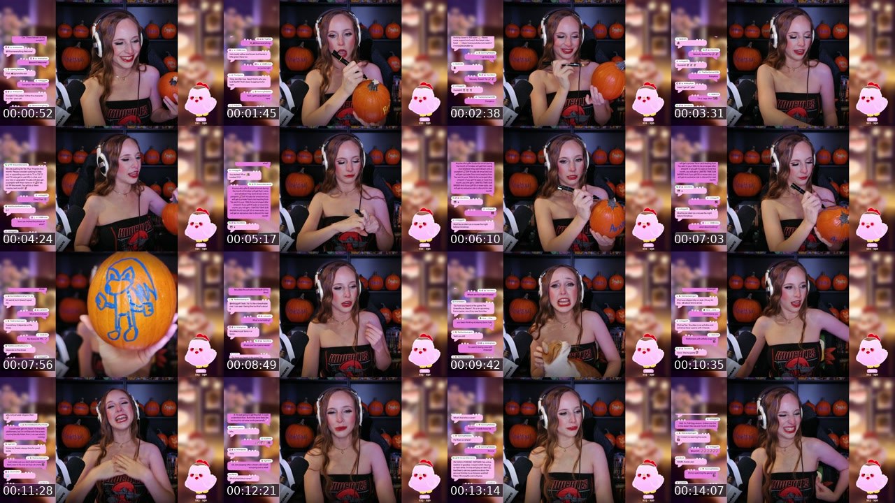 Contact-sheet preview of TayRae's Twitch recording