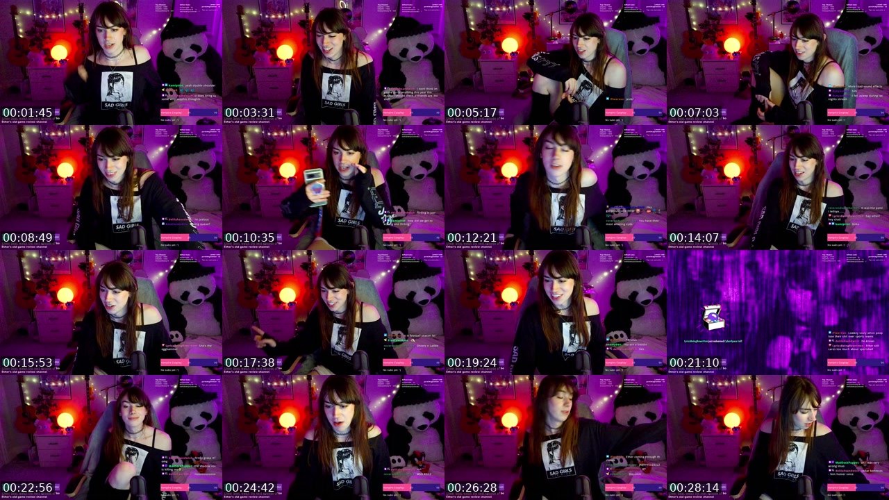 Contact-sheet preview of EtherBytexe's Twitch recording
