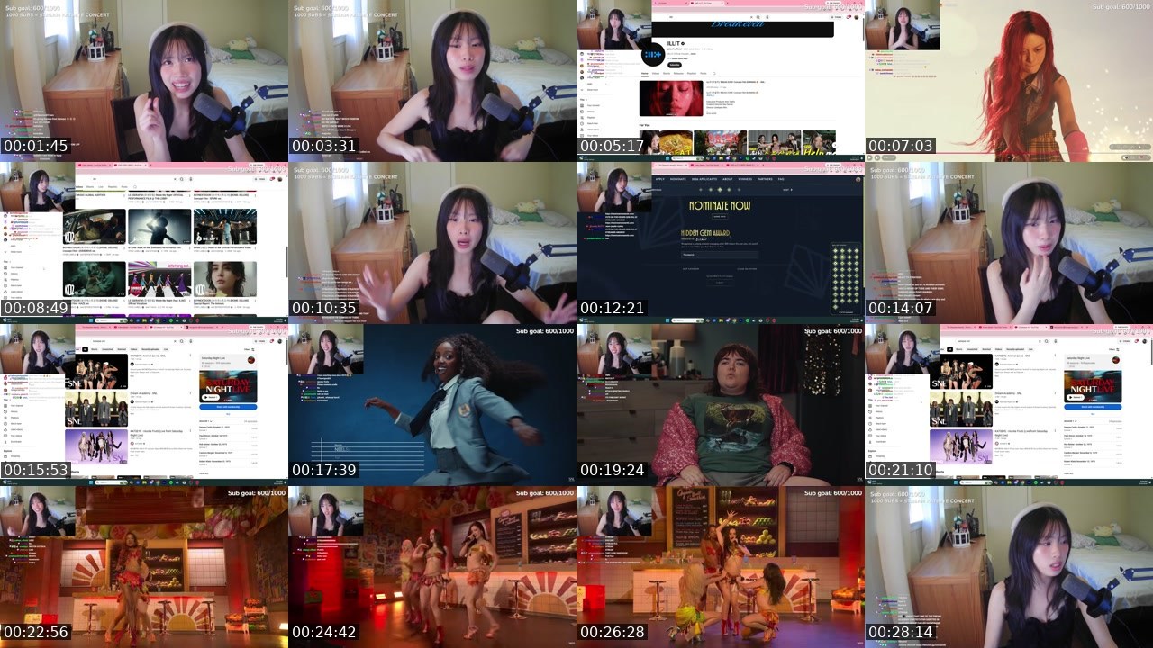 Contact-sheet preview of NovaPovie's Twitch recording