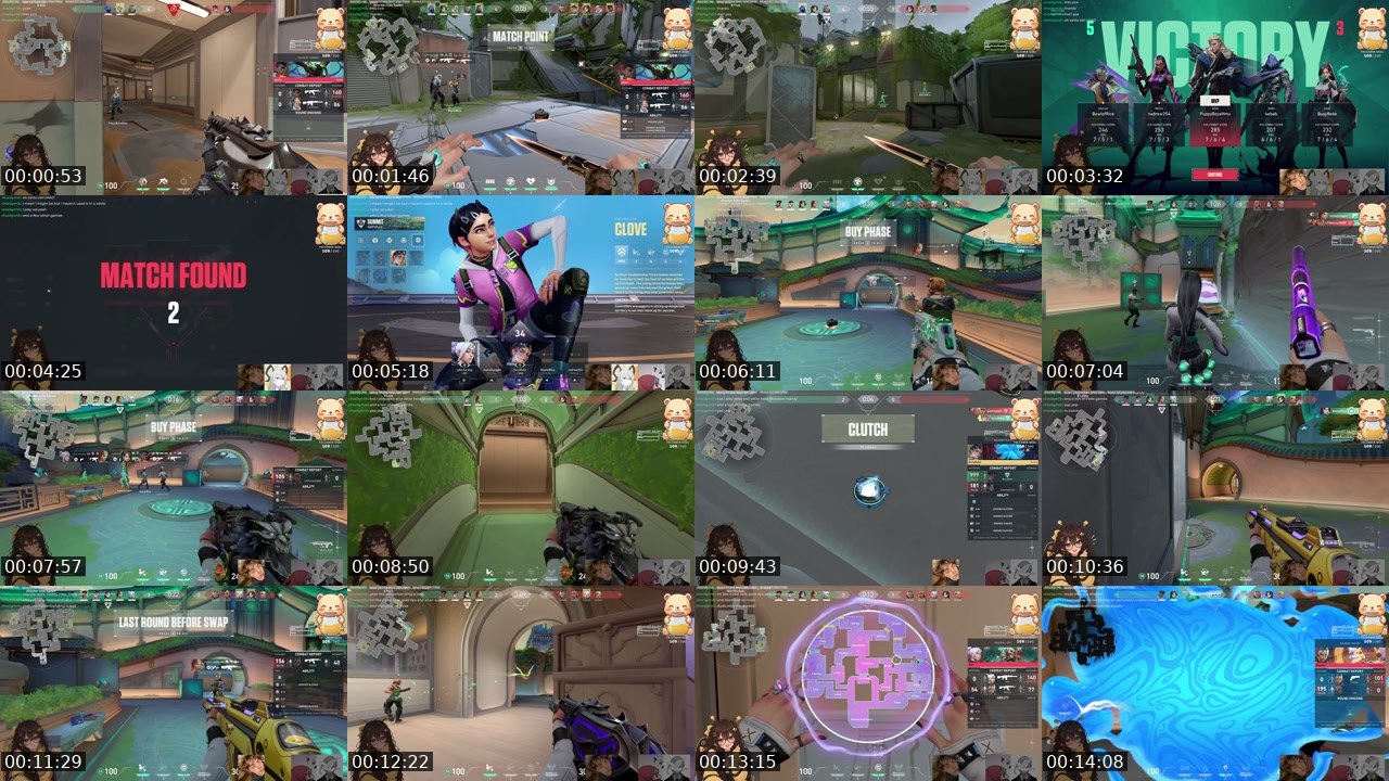Contact-sheet preview of busybebe's Twitch recording