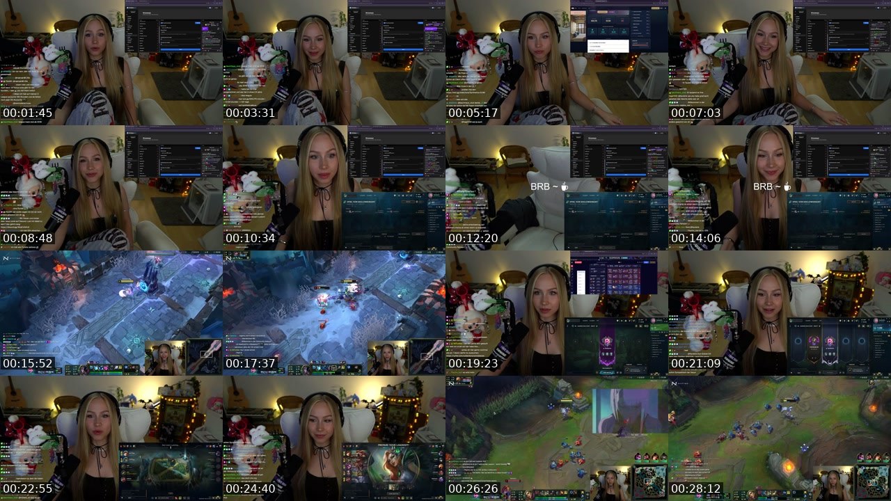 Contact-sheet preview of SyntheticaTV's Twitch recording