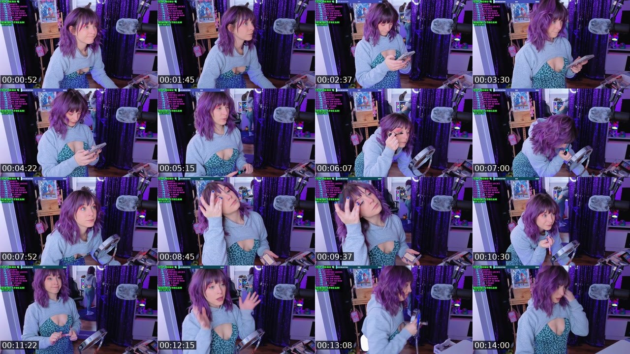 Contact-sheet preview of AuroraStarr's Twitch recording