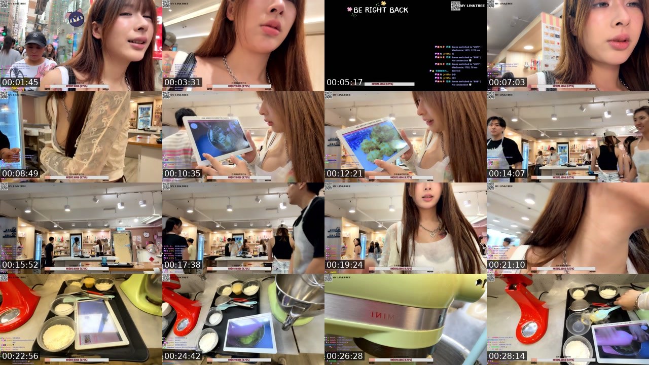 Contact-sheet preview of 肥癲's Twitch recording