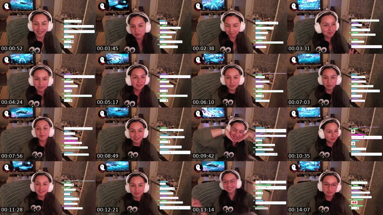 Contact-sheet preview of Opharnyx's Twitch recording