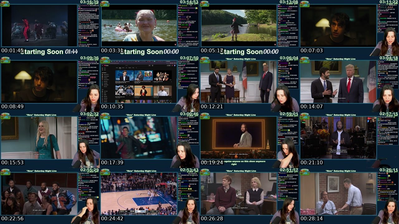 Contact-sheet preview of Kaceytron's Twitch recording